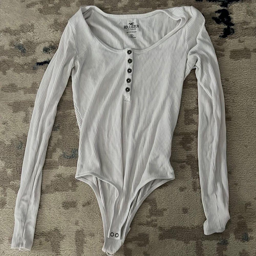 White skinny bodysuit